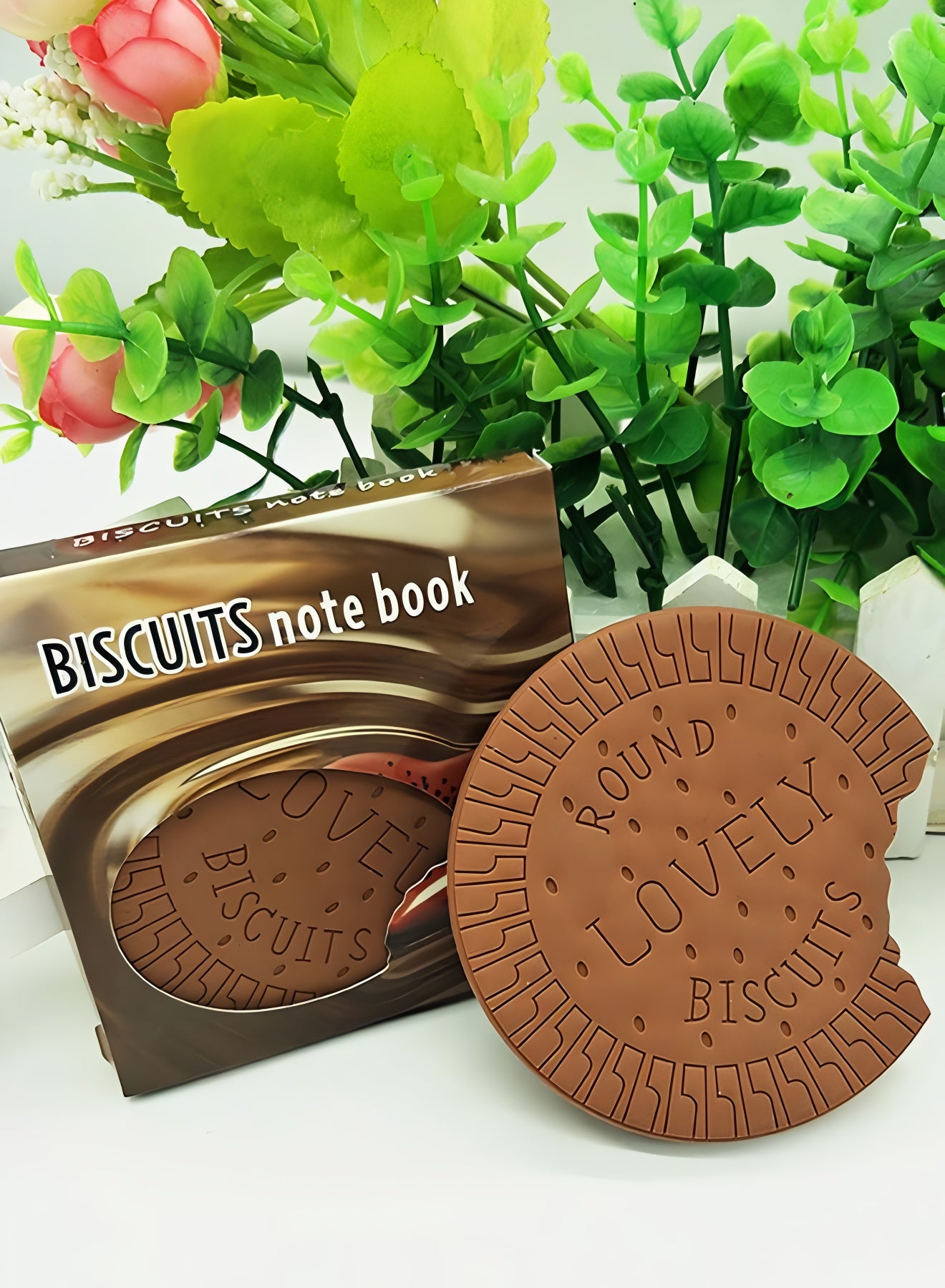 Biscuit Shaped Notebook 80 Pages | Cute Round Memo Pad