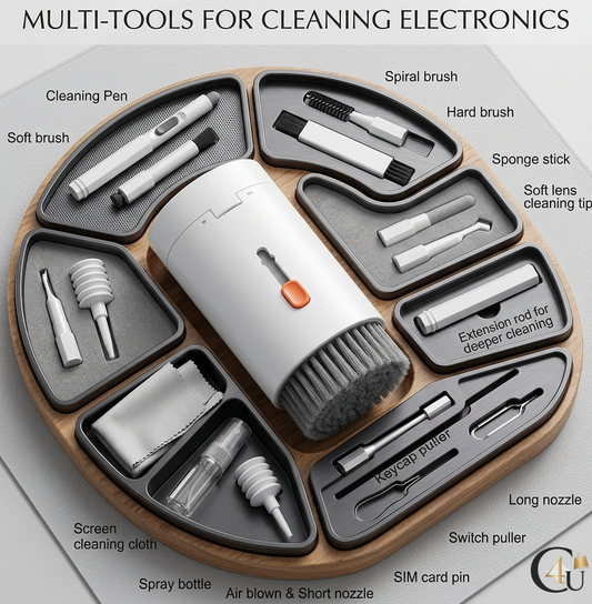 20-in-1 Electronics Cleaning Kit for Keyboard, Phone & Earbuds