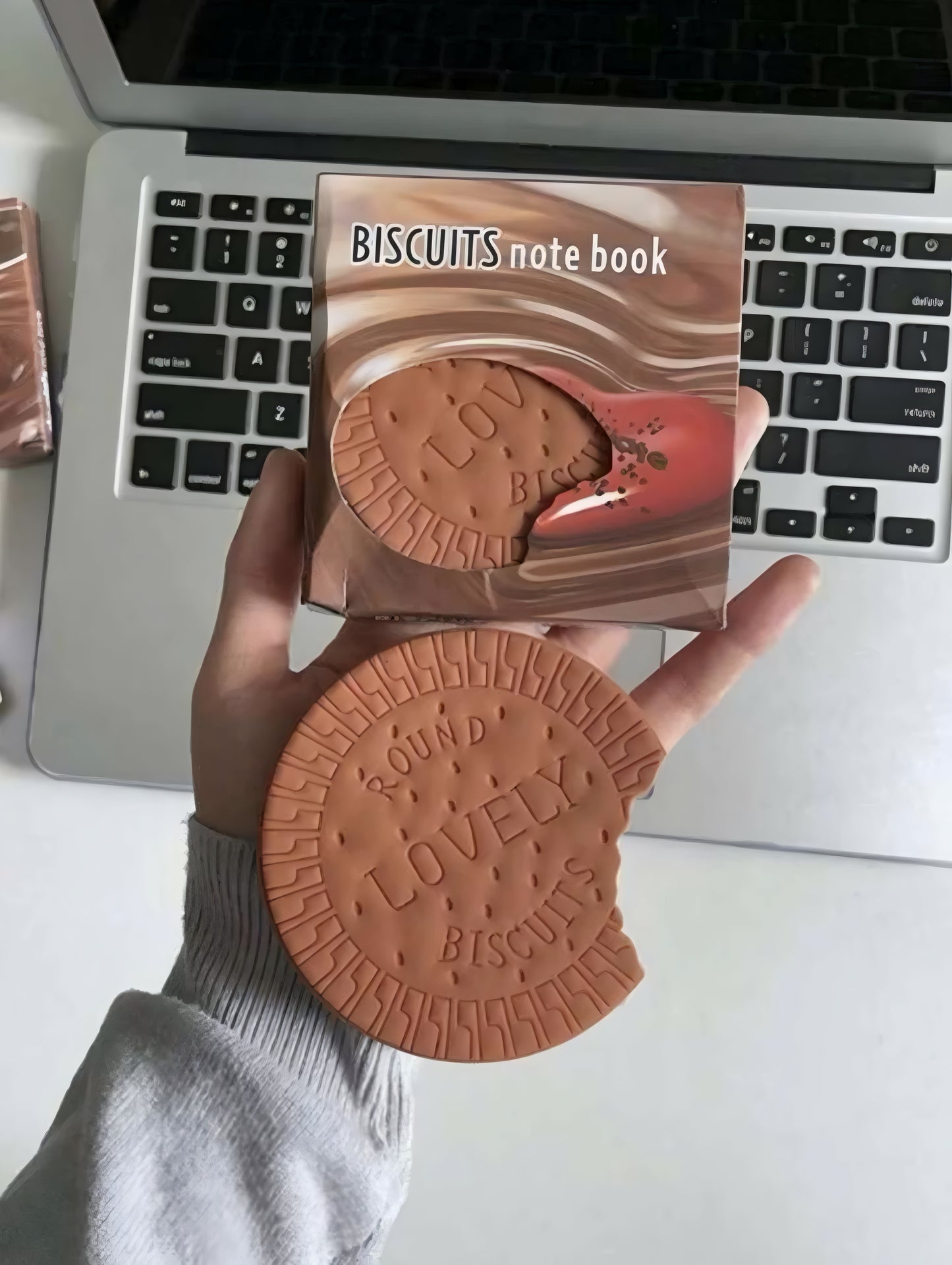 Biscuit Shaped Notebook 80 Pages | Cute Round Memo Pad