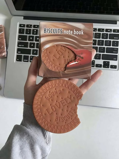 Biscuit Shaped Notebook 80 Pages | Cute Round Memo Pad